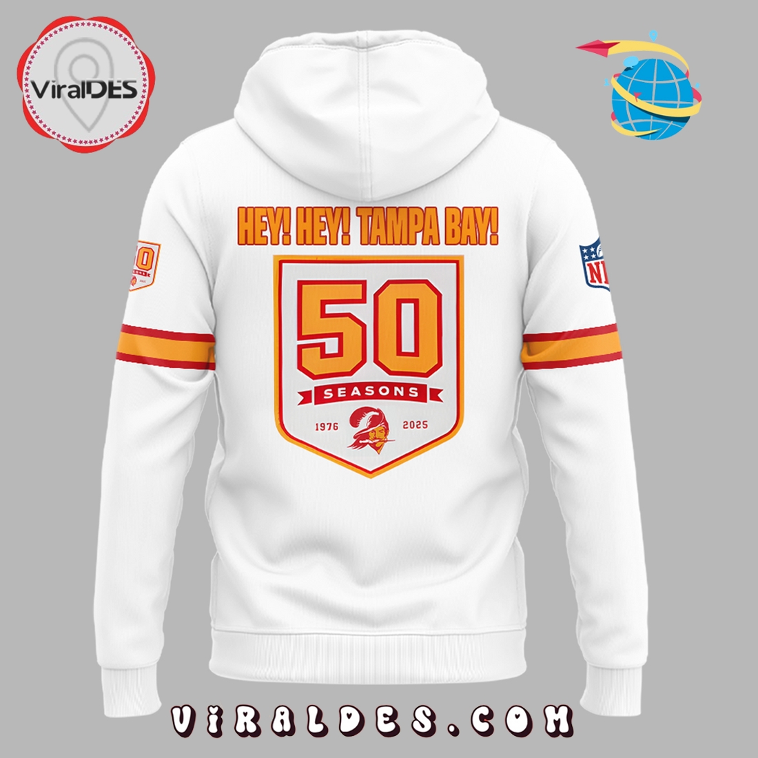 Tampa Bay Buccaneers 50th Season Hoodie 2025 Tampa Bay Buccaneers 50th Season Hoodie 2025