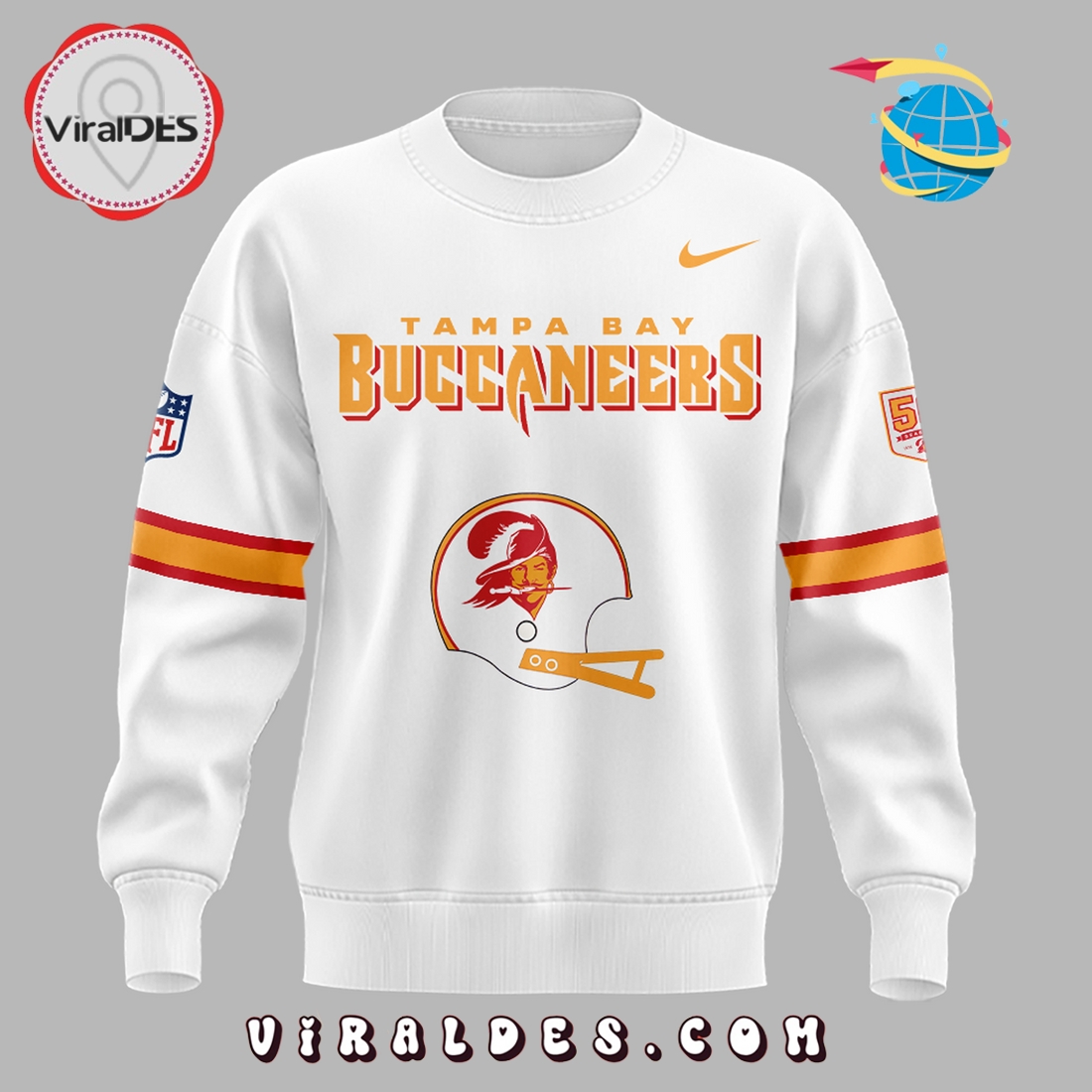 Tampa Bay Buccaneers 50th Season Hoodie 2025 Tampa Bay Buccaneers 50th Season Hoodie 2025