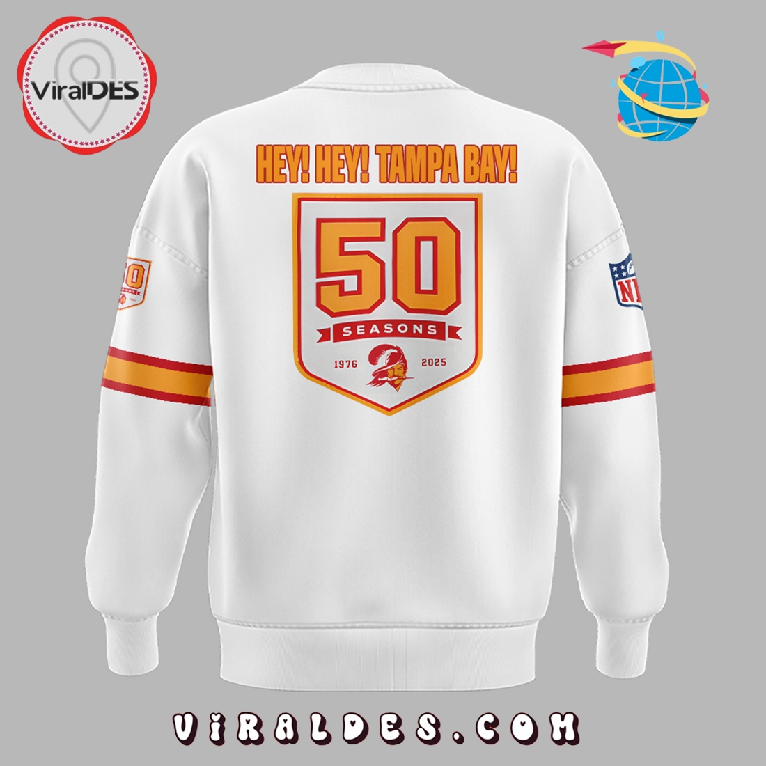 Tampa Bay Buccaneers 50th Season Hoodie 2025 Tampa Bay Buccaneers 50th Season Hoodie 2025