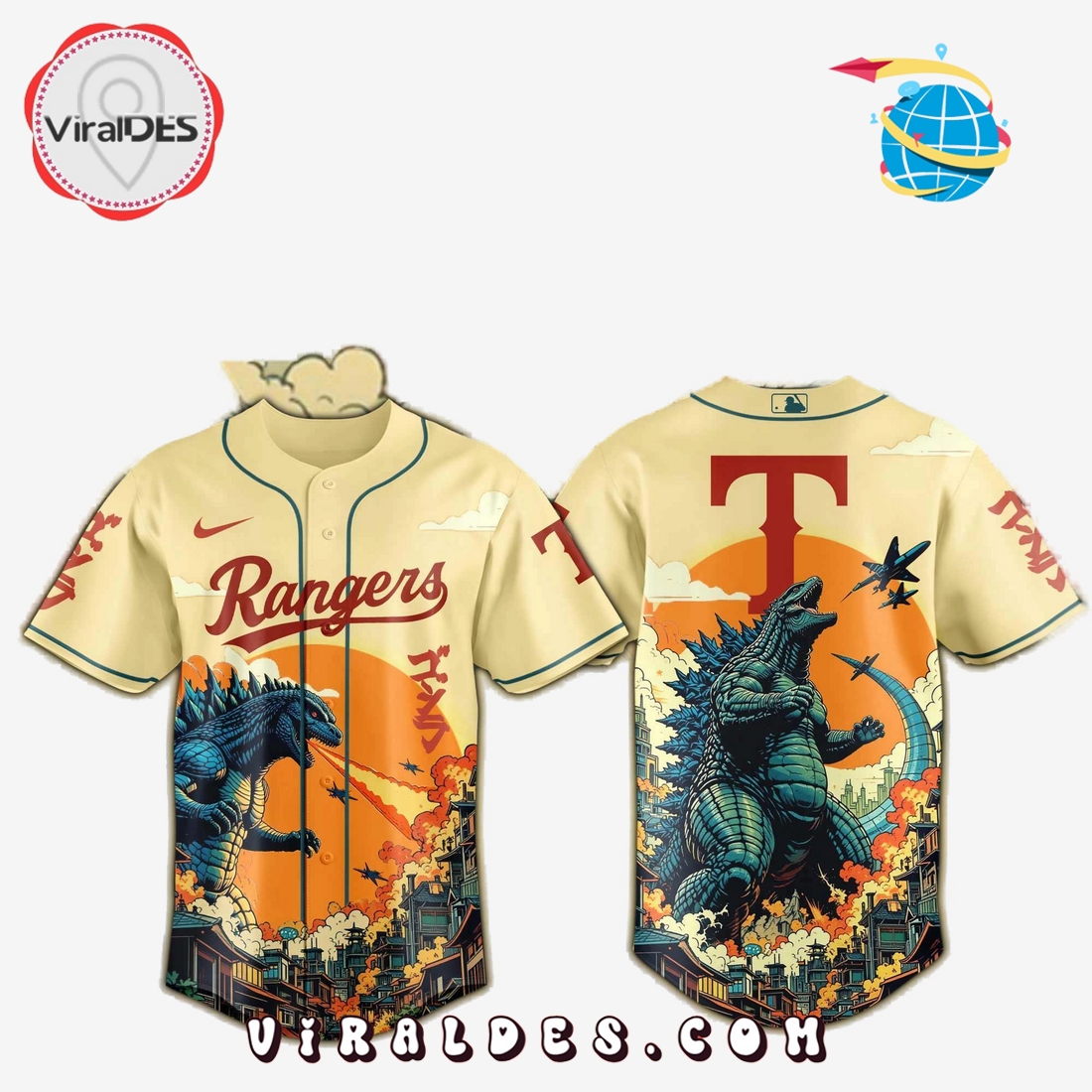 Texas Rangers 2025 Godzilla Limited Edition Jersey Texas Rangers 2025 Godzilla Limited Edition Jersey