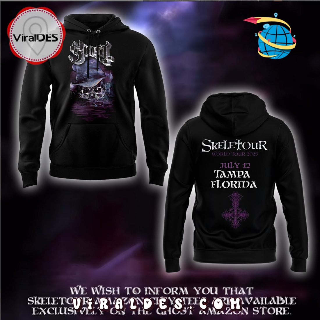 The Band Ghost The SKELETOUR At Tampa Hoodie, Long Pants The Band Ghost The SKELETOUR At Tampa Hoodie, Long Pants