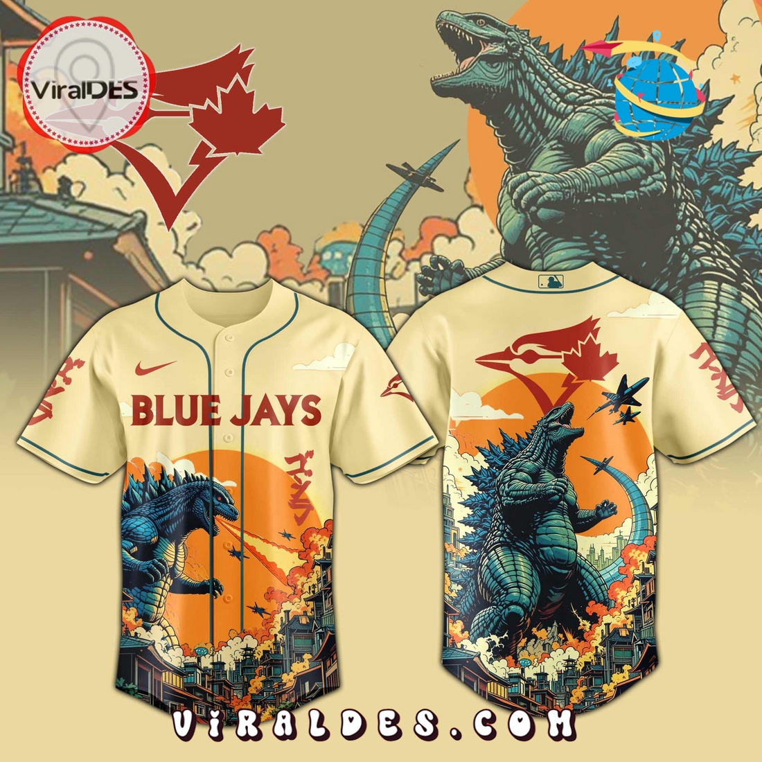 Toronto Blue Jays 2025 Godzilla Limited Edition Jersey Toronto Blue Jays 2025 Godzilla Limited Edition Jersey
