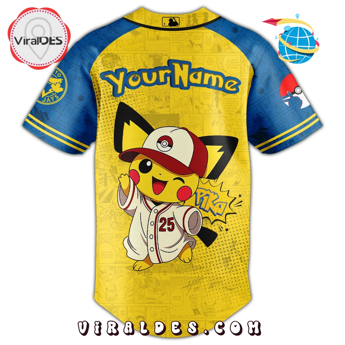 Toronto Blue Jays MLB Pokémon GO Night Baseball Jersey Toronto Blue Jays MLB Pokémon GO Night Baseball Jersey