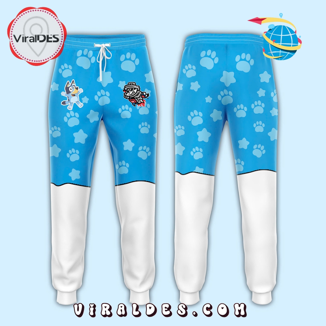 Trash Pandas x Bluey Night Zip Hoodie, Long Pants Trash Pandas x Bluey Night Zip Hoodie, Long Pants