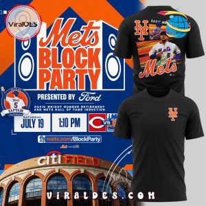 New York Mets Custom Party David Wright Black Shirt