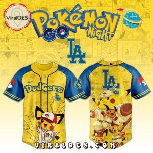 Dodgers MLB x Pokémon GO Night Baseball Jersey