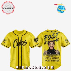 Chicago Cubs x Post Malone Tour 2025 Baseball Jersey
