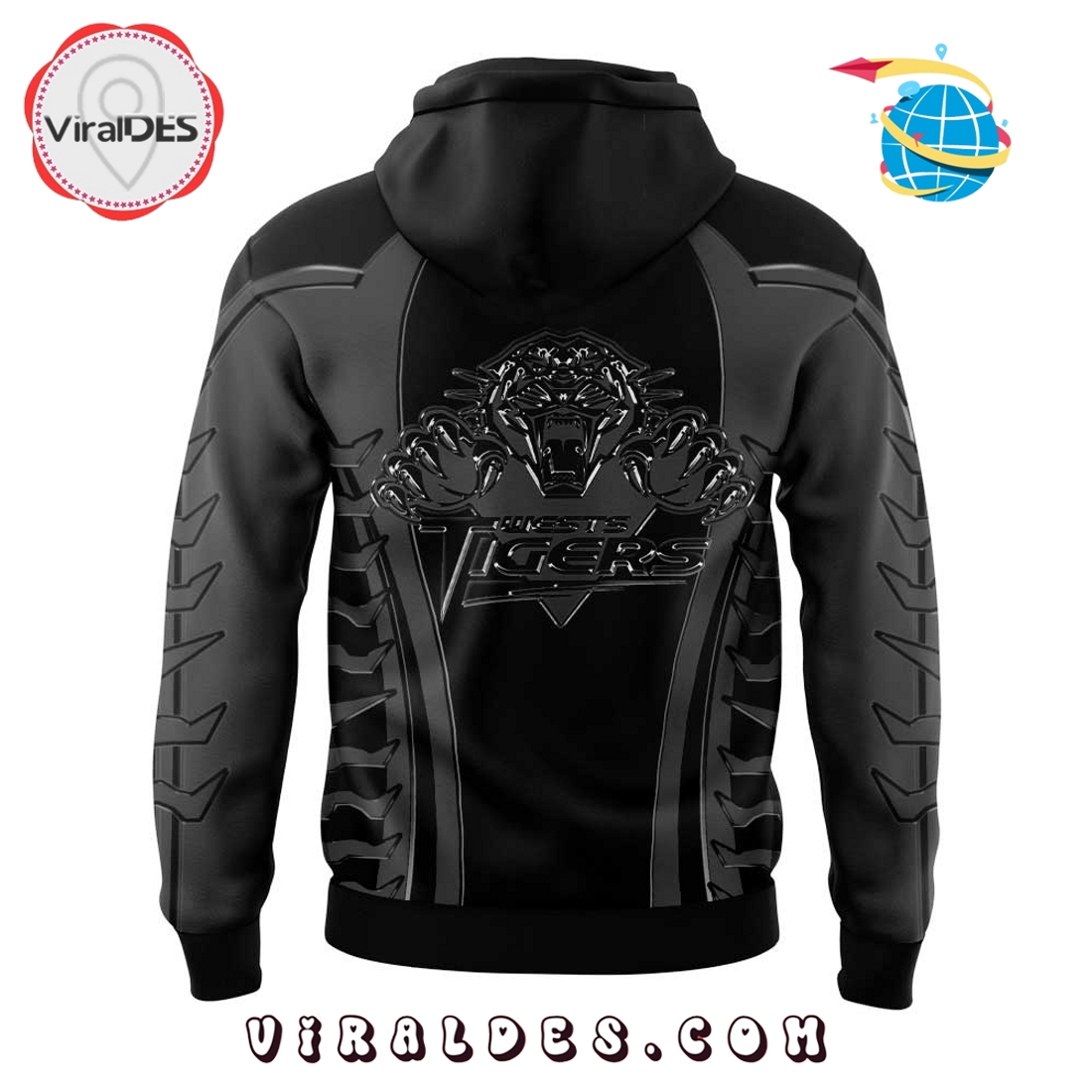 Wests Tigers Back In Black Old Logo Hoodie 2025 Wests Tigers Back In Black Old Logo Hoodie 2025
