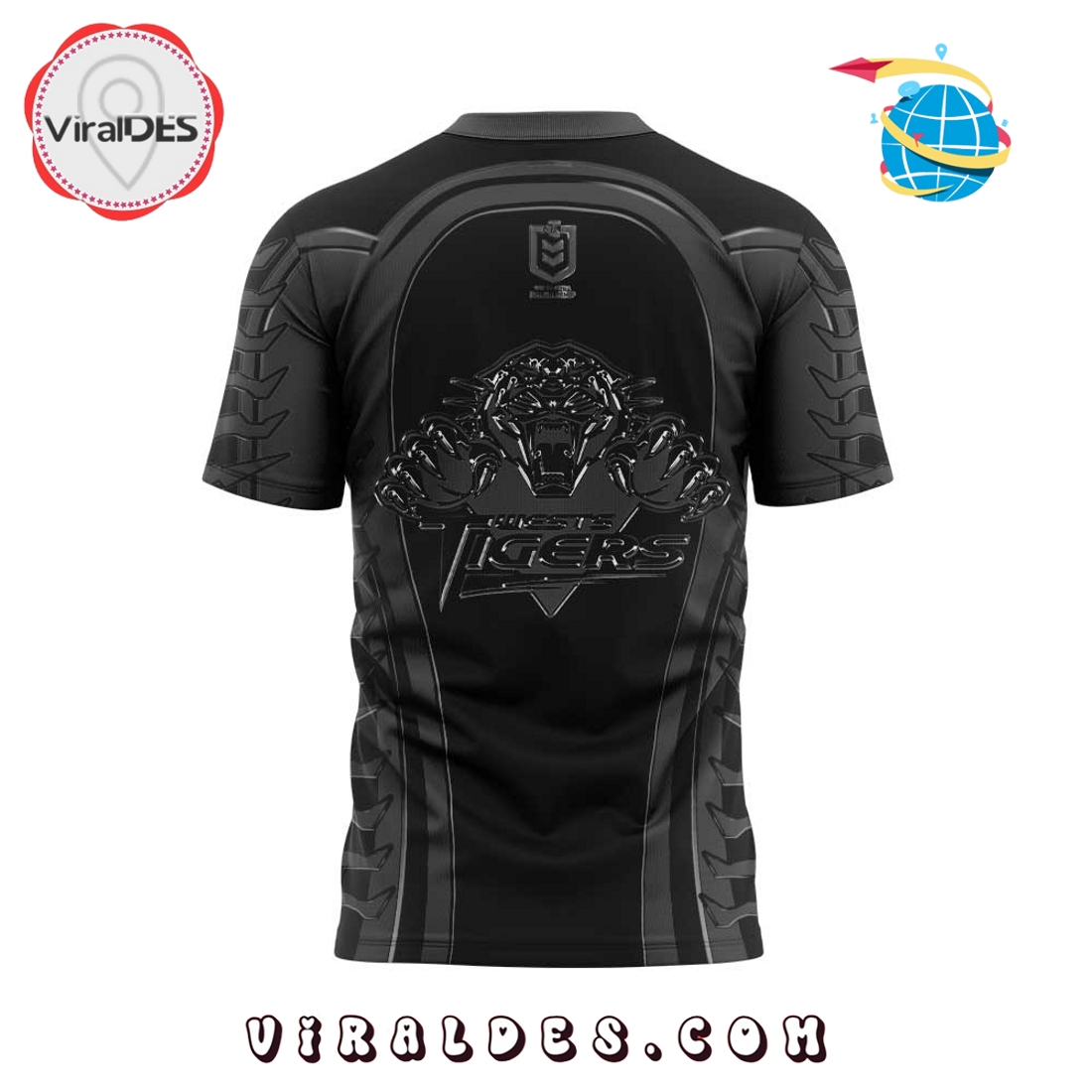 Wests Tigers Back In Black Old Logo Hoodie 2025 Wests Tigers Back In Black Old Logo Hoodie 2025