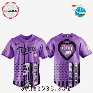 Minnesota Twins MLB x Purple Heart Day Baseball Jersey