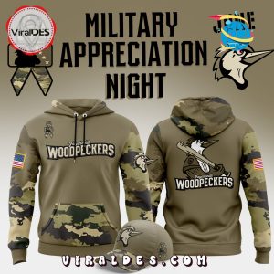 Fayetteville Woodpeckers Military Appreciation Hoodie, Long Pants Fayetteville Woodpeckers Military Appreciation Hoodie, Long Pants