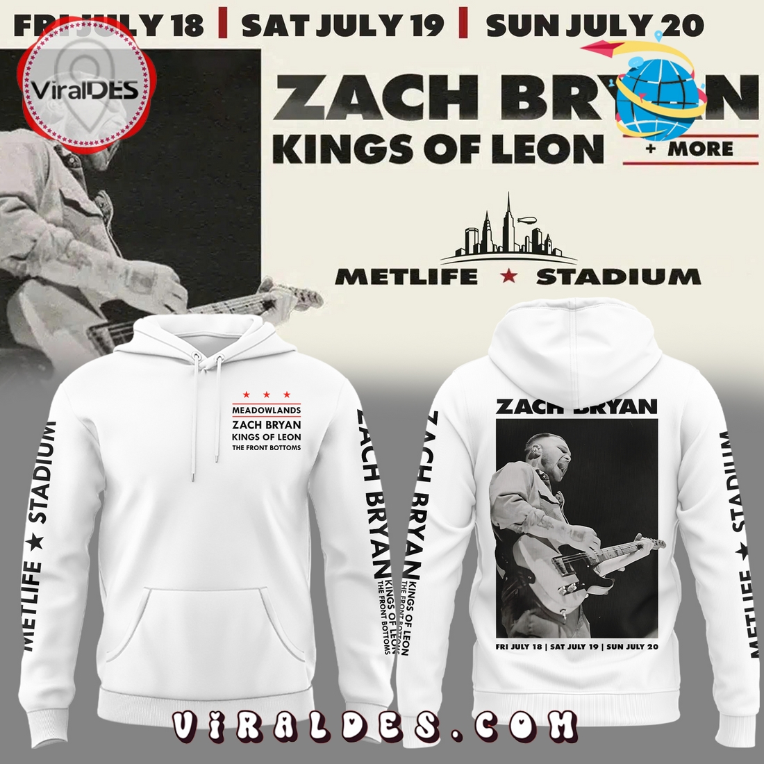 Zach Bryan Meadowlands Limited Edition Hoodie 2025 Zach Bryan Meadowlands Limited Edition Hoodie 2025