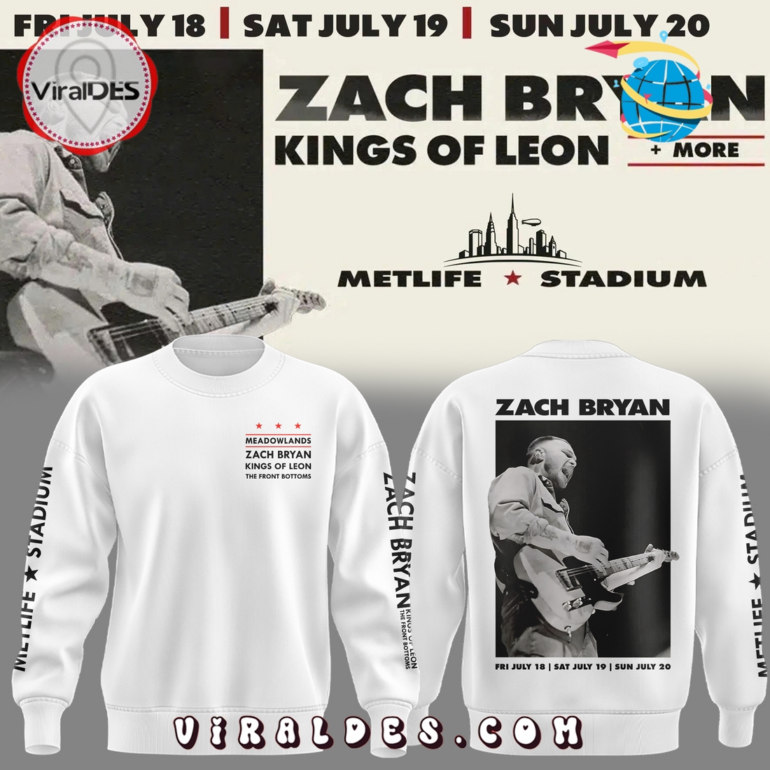 Zach Bryan Meadowlands Limited Edition Hoodie 2025 Zach Bryan Meadowlands Limited Edition Hoodie 2025