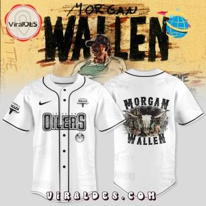 Edmonton Oilers x Morgan Wallen 2025 Baseball Jersey
