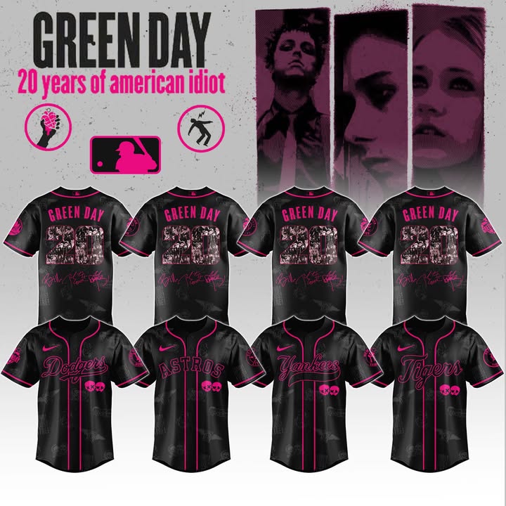 Shop the San Diego Padres MLB x Green Day 20th Anniversary Baseball Jersey now. Limited edition drop MLB fans and punk rock lovers can't miss.