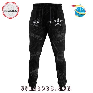 Black sweatpants with Astros logo and Suicideboys logos.