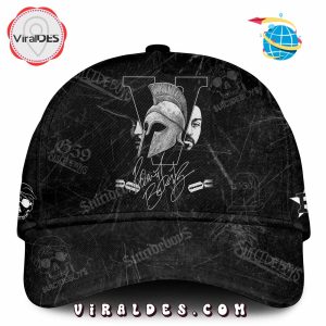 Black cap with Spartan design, 