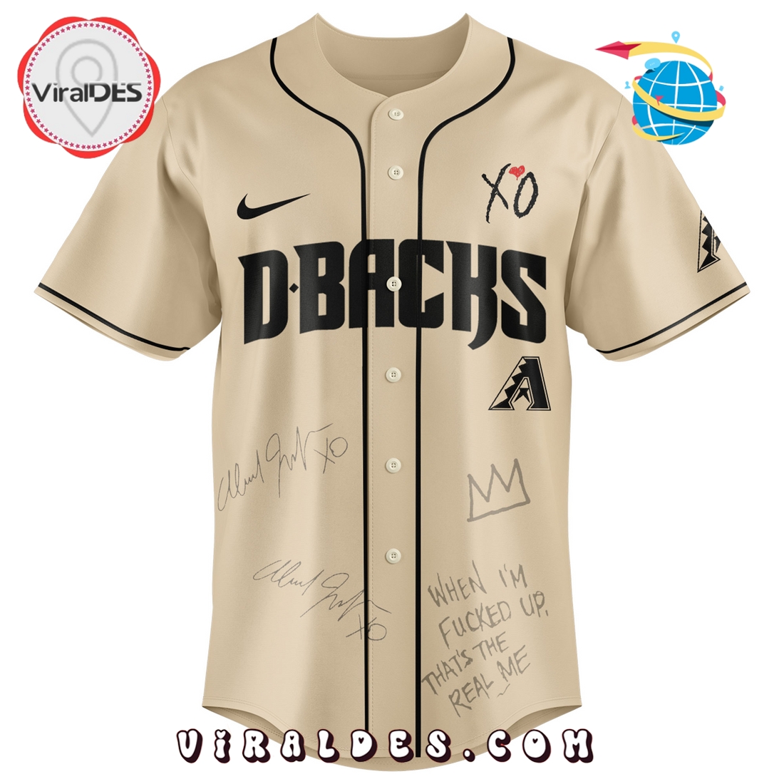 Arizona Diamondbacks x The Weeknd After Hours Til Dawn Baseball Jersey Arizona Diamondbacks x The Weeknd After Hours Til Dawn Baseball Jersey
