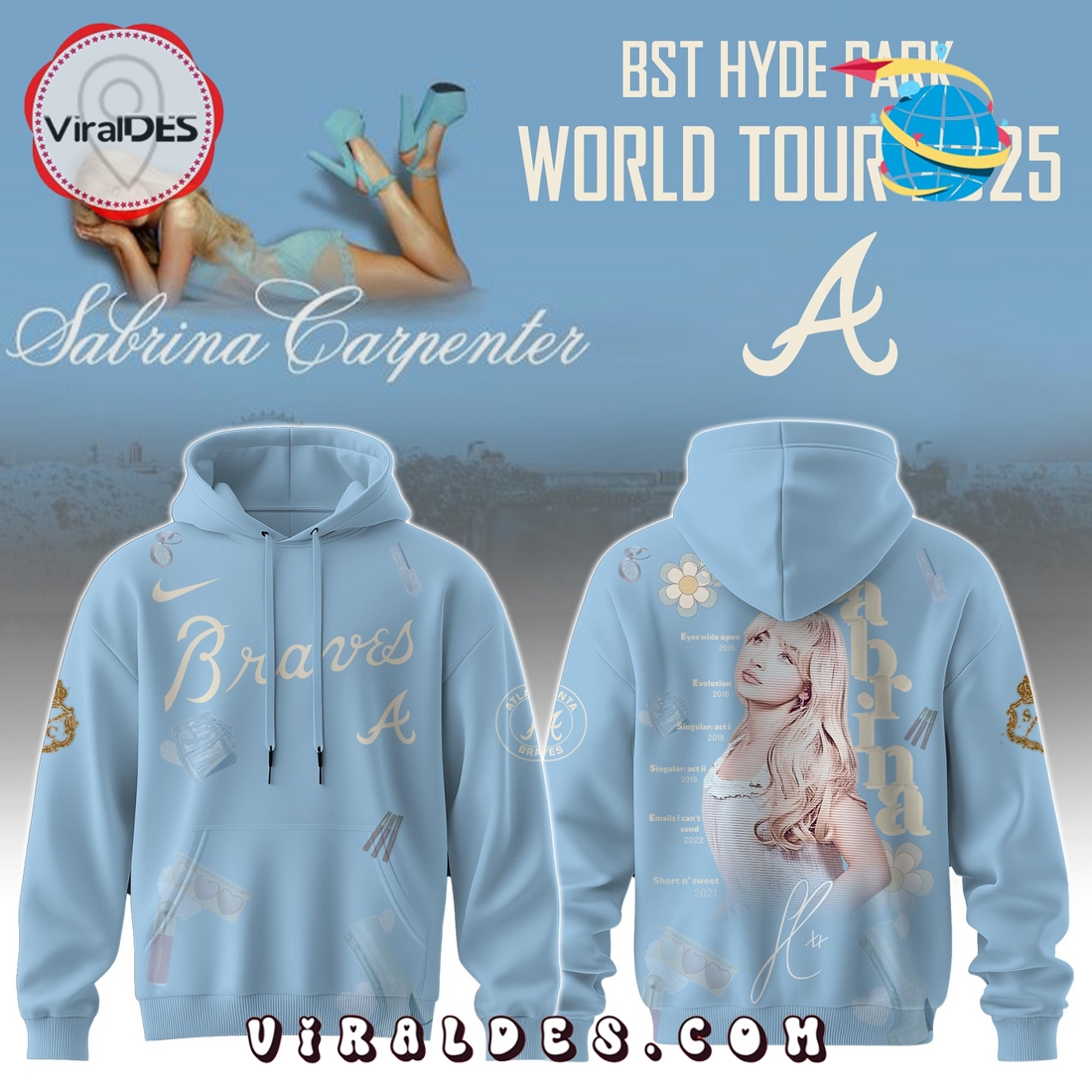 Atlanta Braves MLB x Sabrina Carpenter Hoodie, Cap Atlanta Braves MLB x Sabrina Carpenter Hoodie, Cap