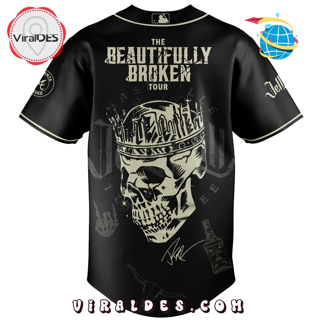 Atlanta Braves x Jelly Roll Tour Baseball Jersey Atlanta Braves x Jelly Roll Tour Baseball Jersey