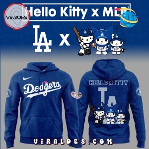 Los Angeles Dodgers x Hello Kitty Night Blue Hoodie, Long Pants Los Angeles Dodgers x Hello Kitty Night Blue Hoodie, Long Pants