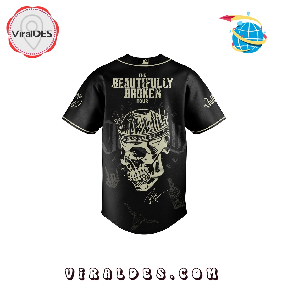 Chicago Cubs x Jelly Roll Tour Baseball Jersey Chicago Cubs x Jelly Roll Tour Baseball Jersey