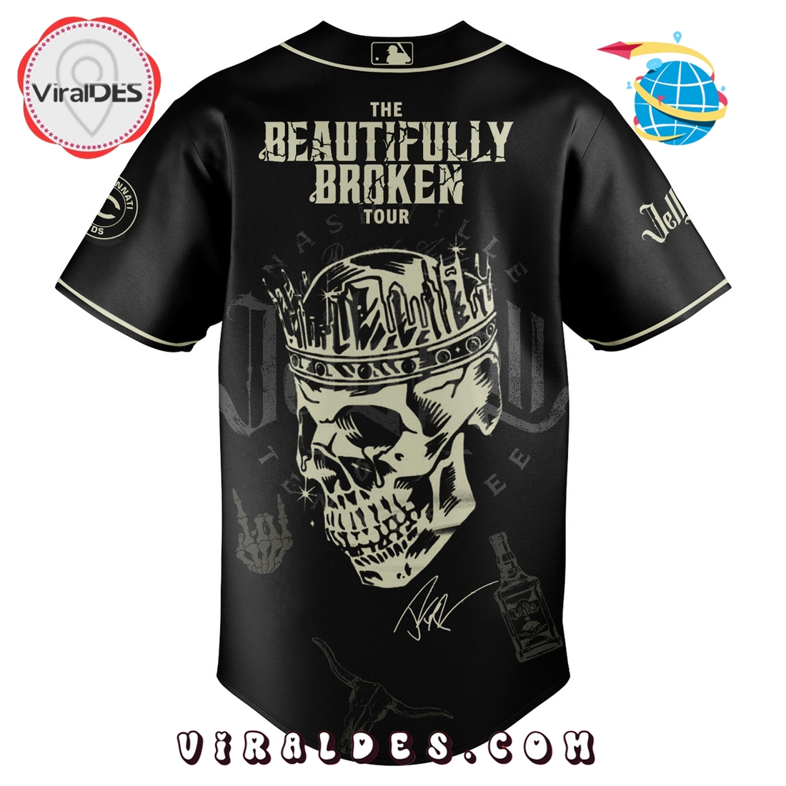 Cincinnati Reds x Jelly Roll Tour Baseball Jersey Cincinnati Reds x Jelly Roll Tour Baseball Jersey