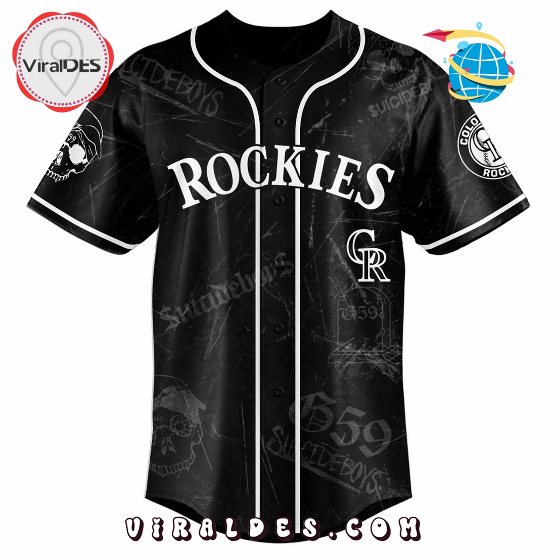 Colorado Rockies MLB x Suicideboys G59 Baseball Jersey Colorado Rockies MLB x Suicideboys G59 Baseball Jersey