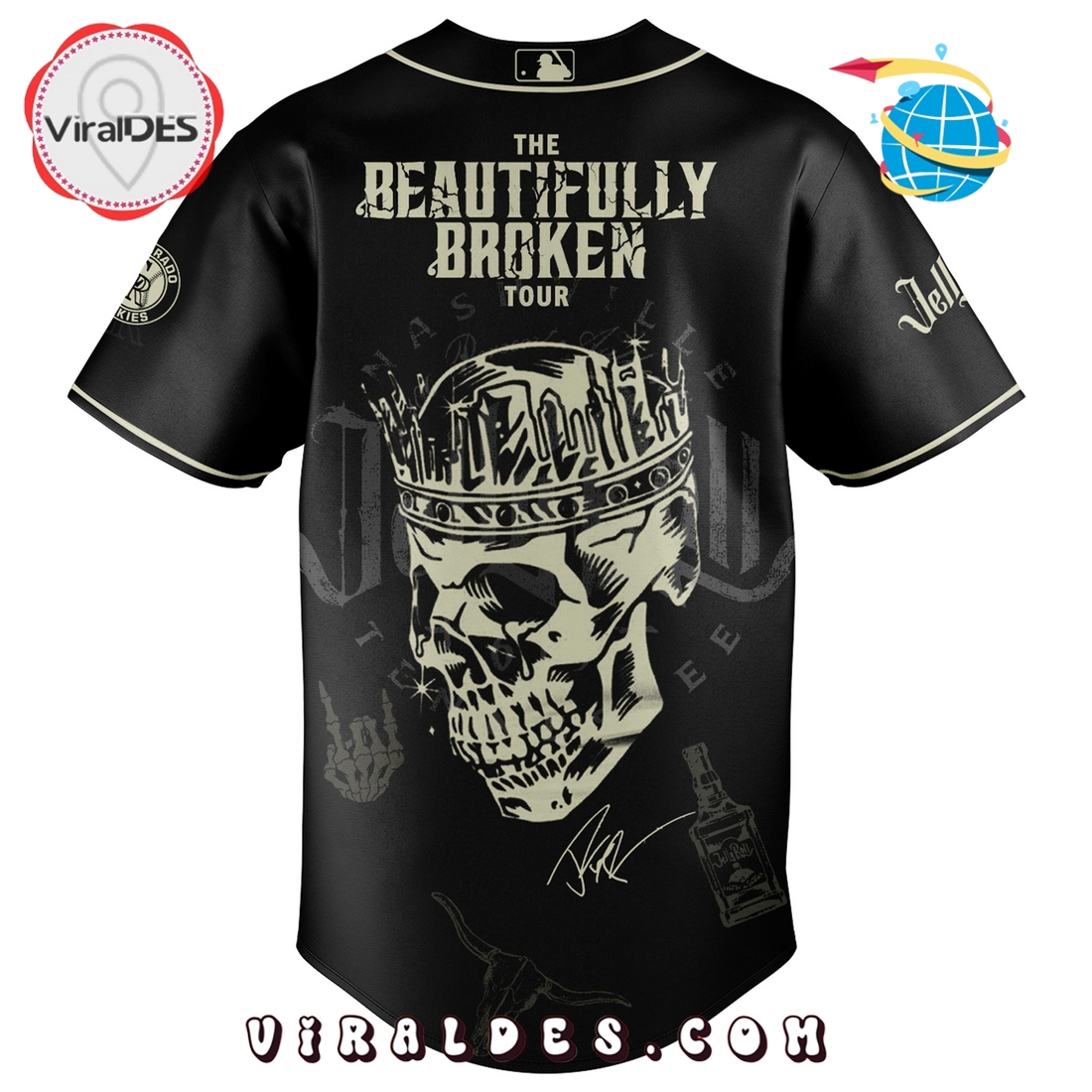 Colorado Rockies x Jelly Roll Tour Baseball Jersey Colorado Rockies x Jelly Roll Tour Baseball Jersey