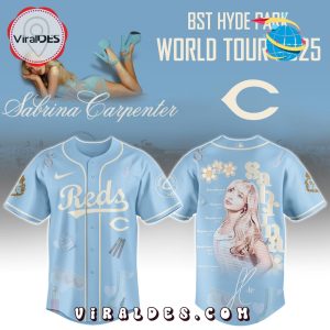 Cincinnati Reds MLB x Sabrina Carpenter 2025 Baseball Jersey Cincinnati Reds MLB x Sabrina Carpenter 2025 Baseball Jersey
