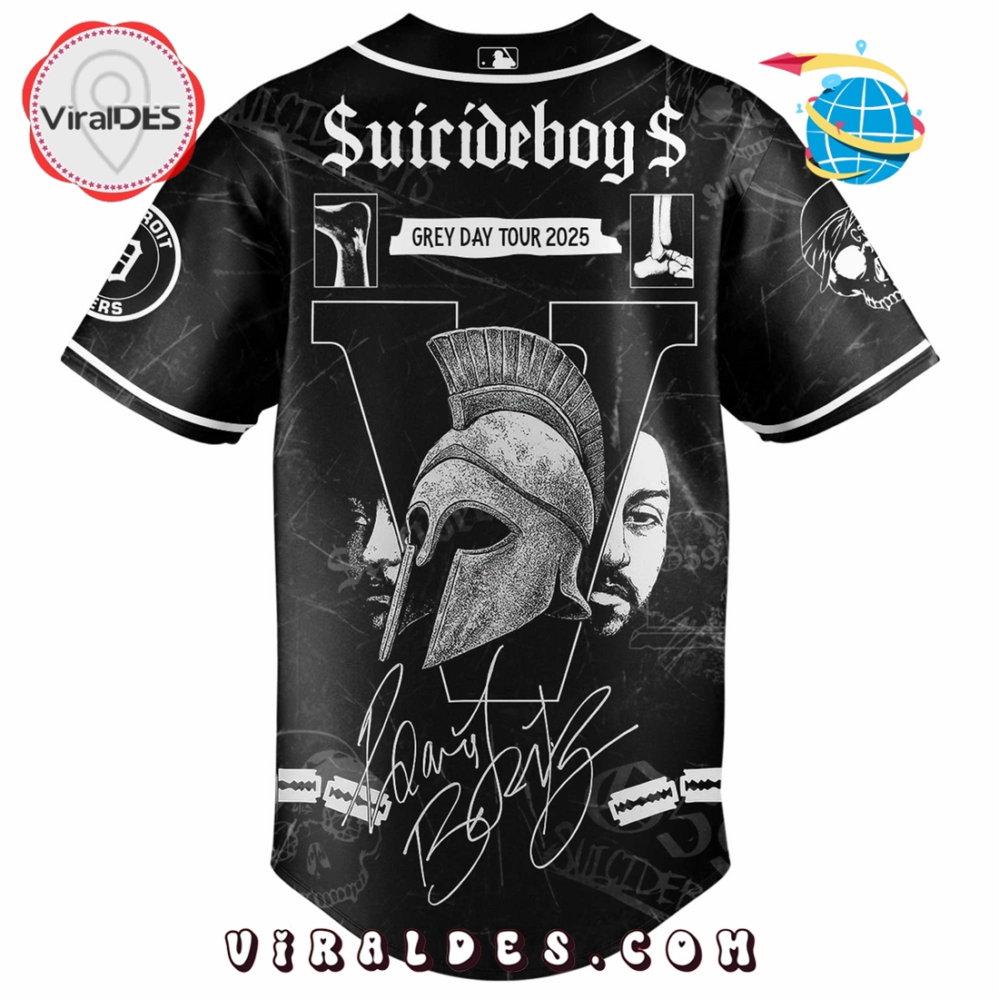 Detroit Tigers MLB x Suicideboys G59 Baseball Jersey Detroit Tigers MLB x Suicideboys G59 Baseball Jersey