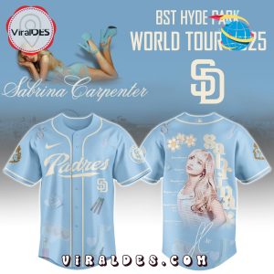 San Diego Padres MLB x Sabrina Carpenter 2025 Baseball Jersey San Diego Padres MLB x Sabrina Carpenter 2025 Baseball Jersey