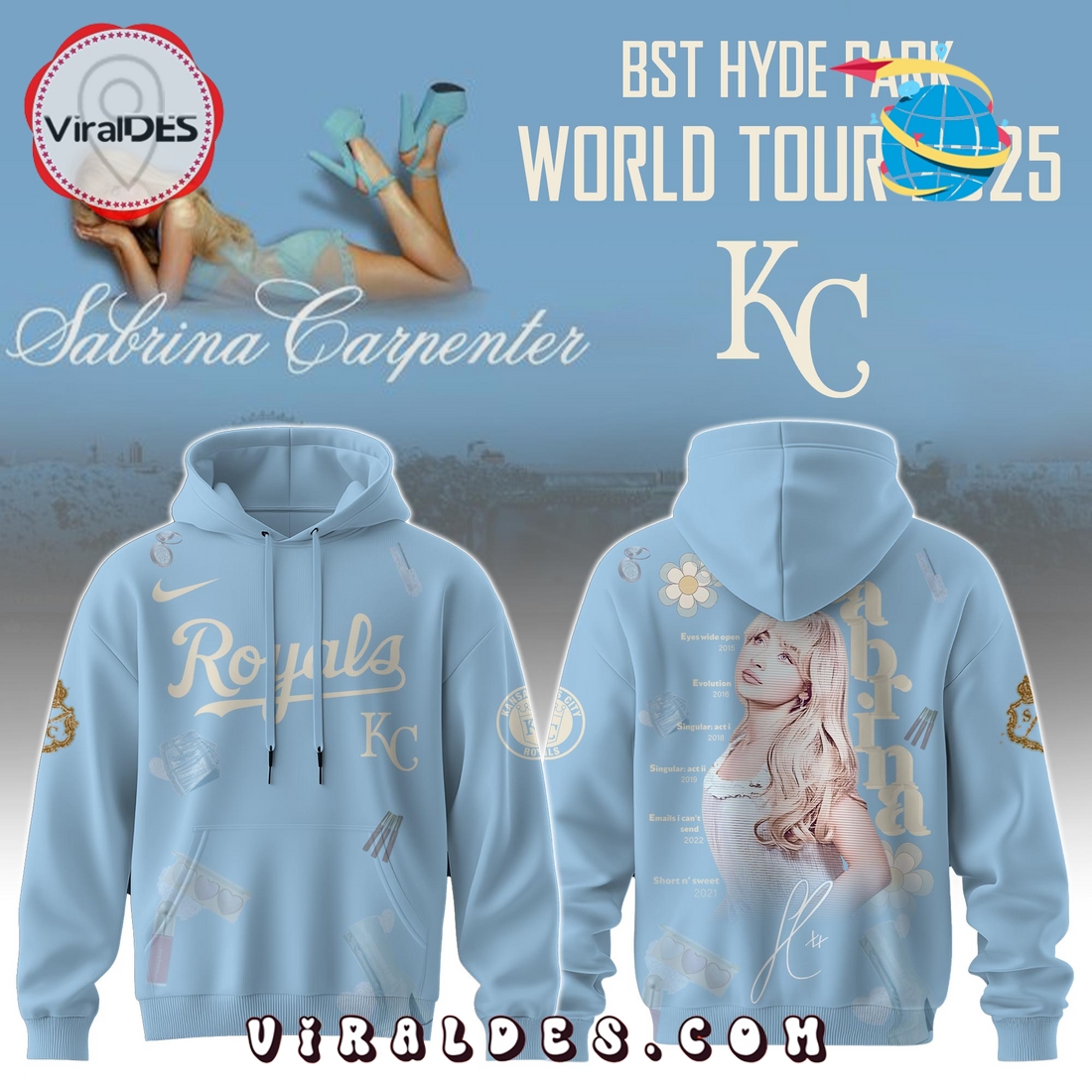 Kansas City Royals MLB x Sabrina Carpenter Hoodie, Cap Kansas City Royals MLB x Sabrina Carpenter Hoodie, Cap