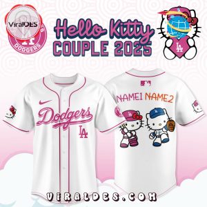 Los Angeles Dodgers x Hello Kitty Couple Baseball Jersey Los Angeles Dodgers x Hello Kitty Couple Baseball Jersey