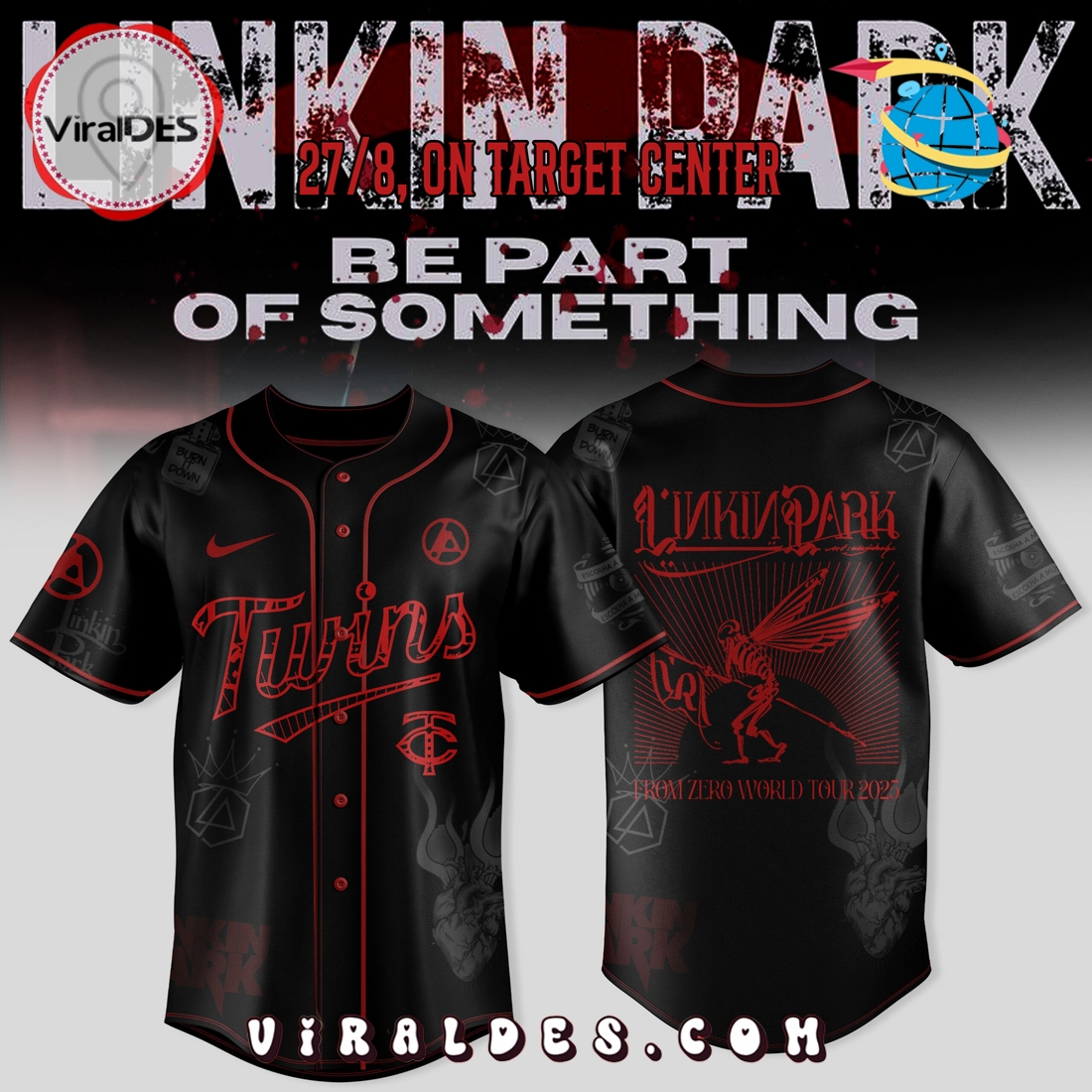 Minnesota Twins x Linkin Park 2025 Baseball Jersey Minnesota Twins x Linkin Park 2025 Baseball Jersey