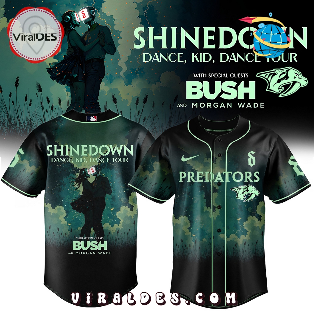 Nashville Predators x Shinedown DanceKidDance Tour Jersey Nashville Predators x Shinedown DanceKidDance Tour Jersey