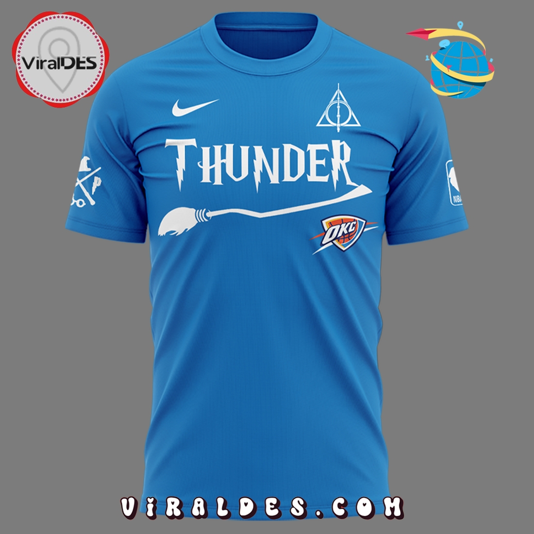 OKC Thunder x Harry Potter Night 2025 Blue Hoodie OKC Thunder x Harry Potter Night 2025 Blue Hoodie