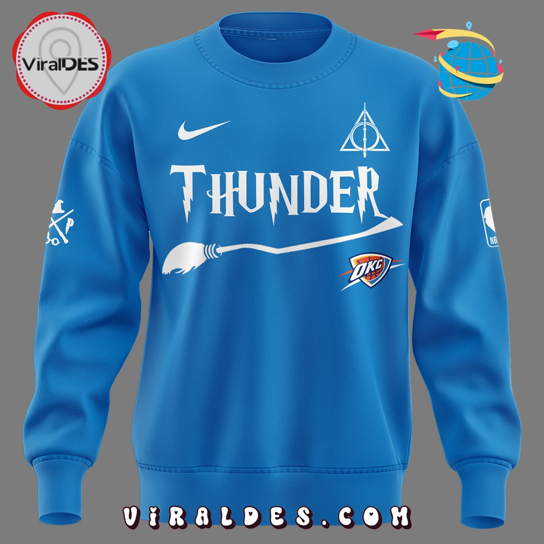 OKC Thunder x Harry Potter Night 2025 Blue Hoodie OKC Thunder x Harry Potter Night 2025 Blue Hoodie