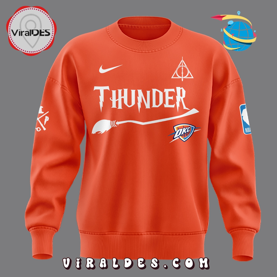 OKC Thunder x Harry Potter Night 2025 Orange Hoodie OKC Thunder x Harry Potter Night 2025 Orange Hoodie