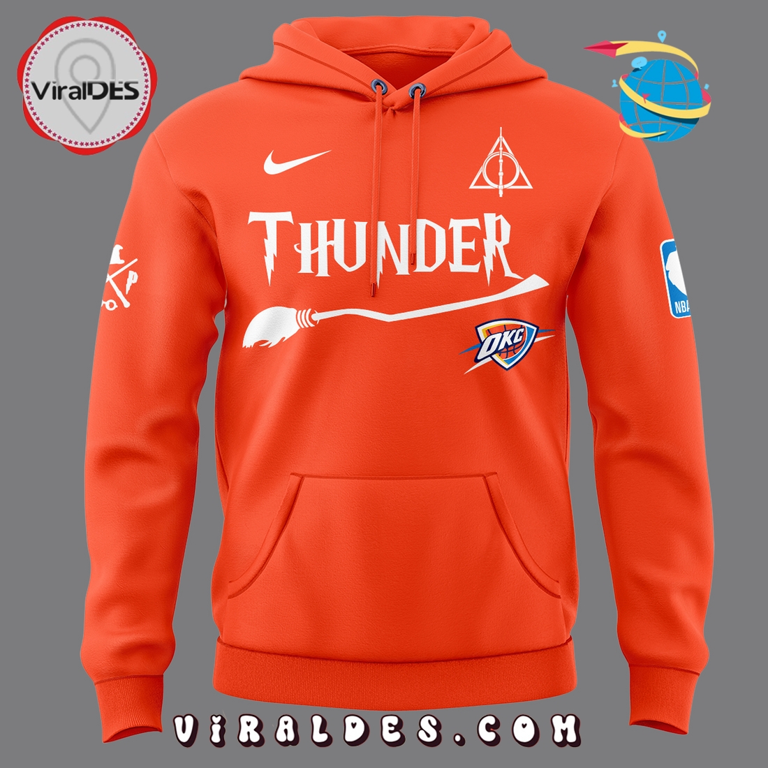 OKC Thunder x Harry Potter Night 2025 Orange Hoodie OKC Thunder x Harry Potter Night 2025 Orange Hoodie