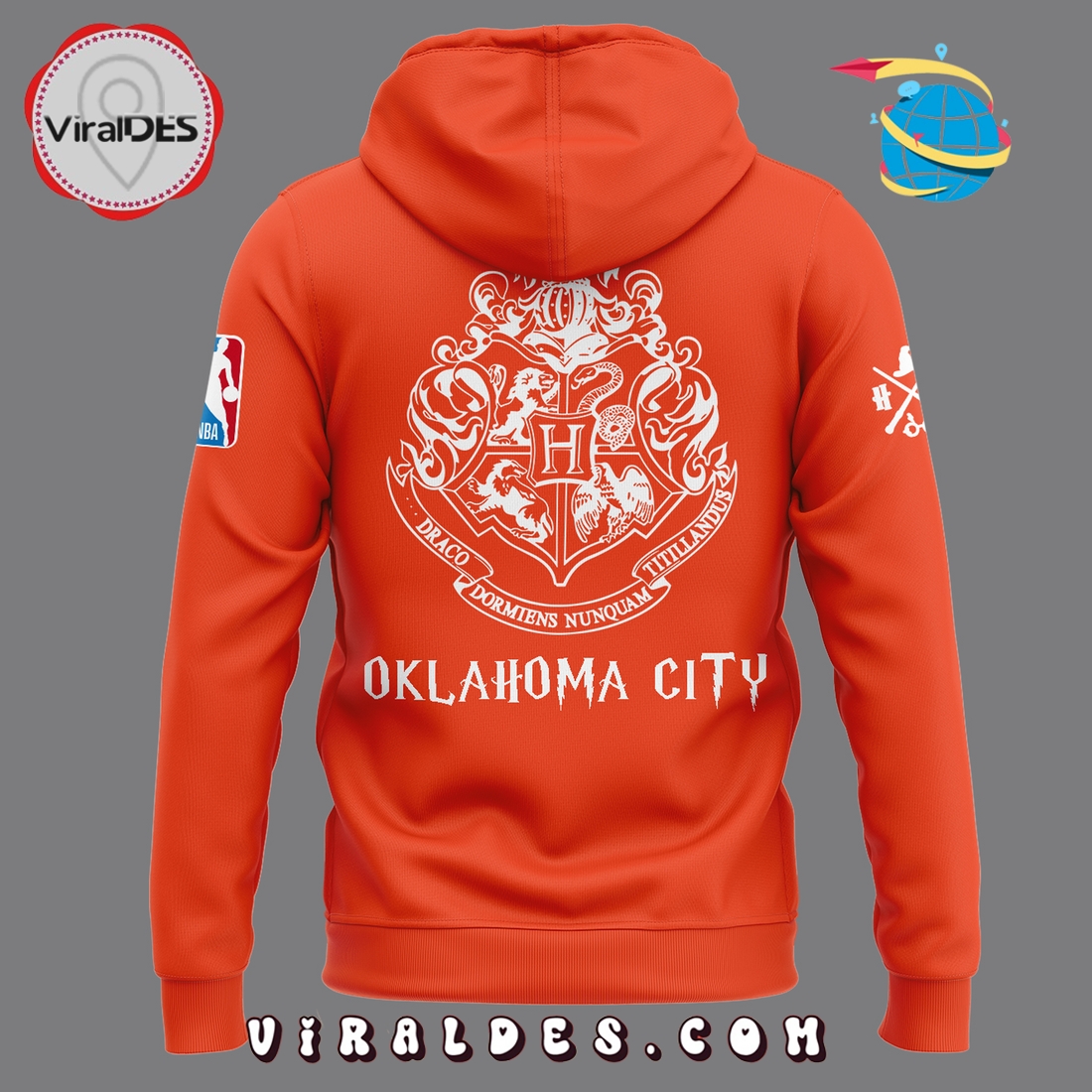 OKC Thunder x Harry Potter Night 2025 Orange Hoodie OKC Thunder x Harry Potter Night 2025 Orange Hoodie