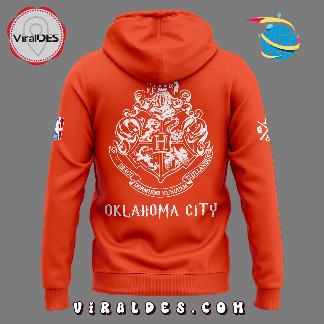 OKC Thunder x Harry Potter Night 2025 Orange Hoodie OKC Thunder x Harry Potter Night 2025 Orange Hoodie