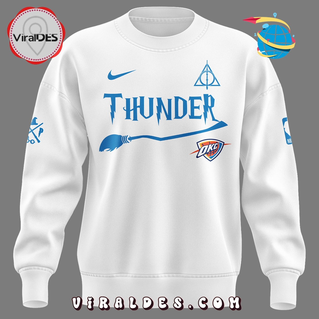 OKC Thunder x Harry Potter Night 2025 White Hoodie OKC Thunder x Harry Potter Night 2025 White Hoodie