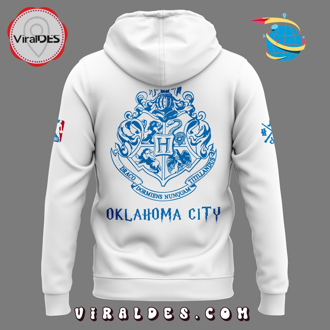 OKC Thunder x Harry Potter Night 2025 White Hoodie OKC Thunder x Harry Potter Night 2025 White Hoodie