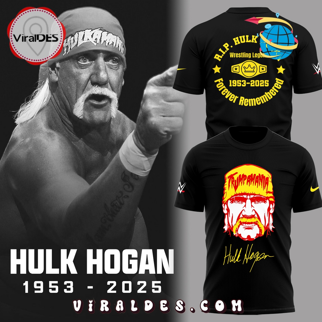 RIP Hulk Hogan Forever Remembered Black Hoodie RIP Hulk Hogan Forever Remembered Black Hoodie