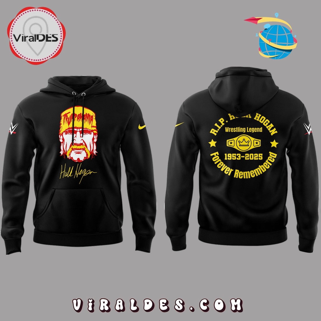 RIP Hulk Hogan Forever Remembered Black Hoodie RIP Hulk Hogan Forever Remembered Black Hoodie