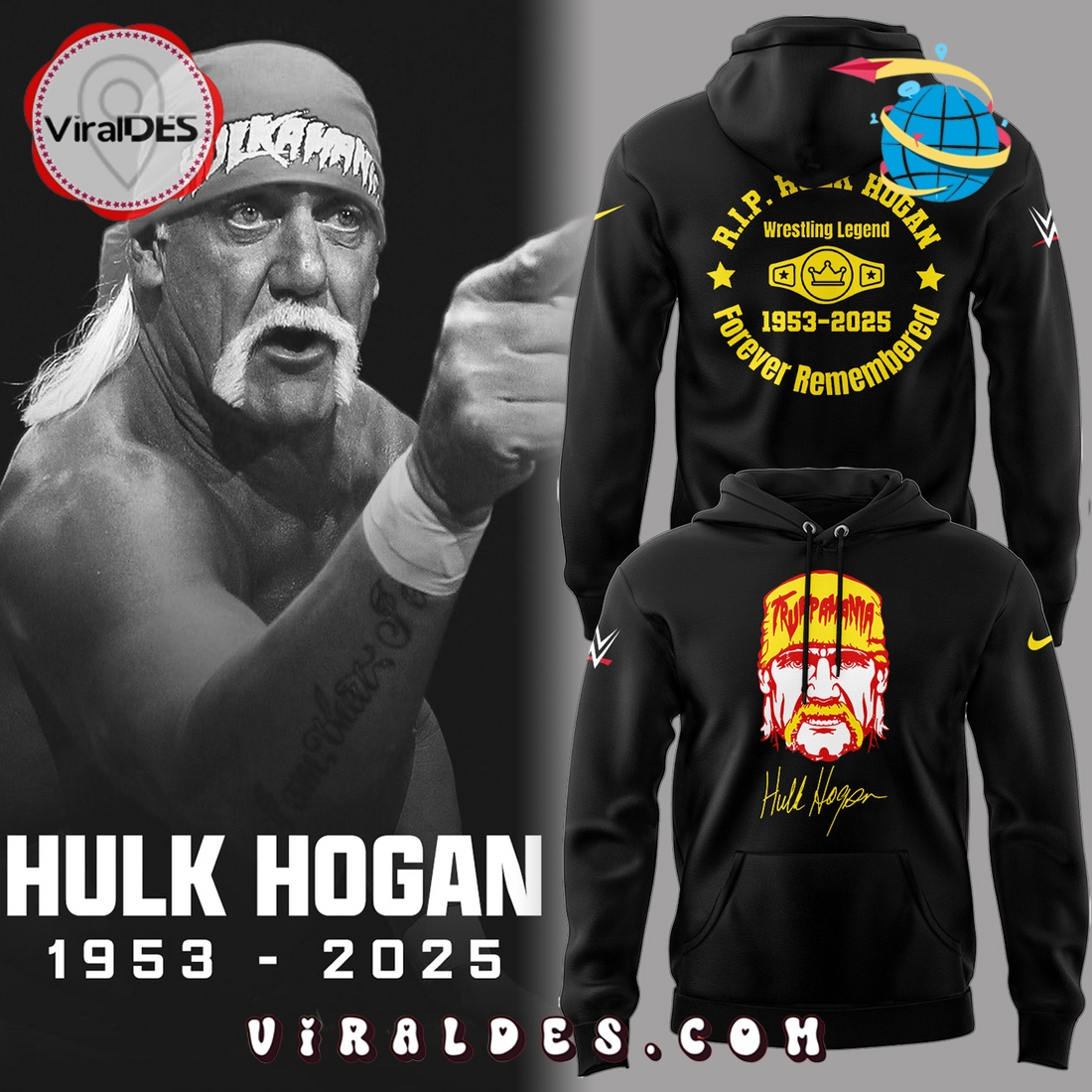 RIP Hulk Hogan Forever Remembered Hoodie, Long Pants RIP Hulk Hogan Forever Remembered Hoodie, Long Pants