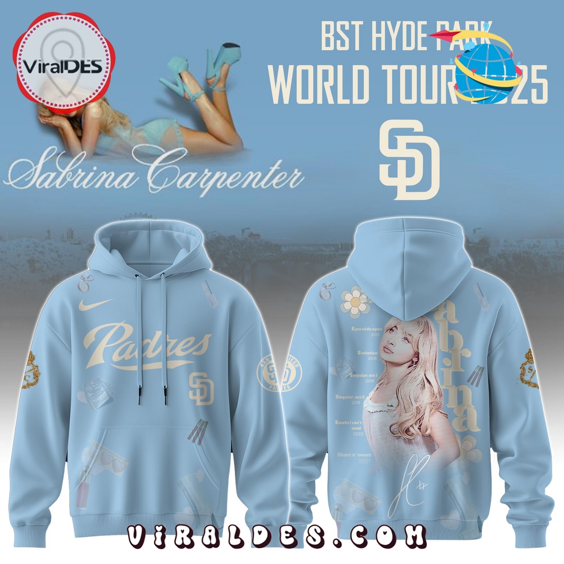 San Diego Padres MLB x Sabrina Carpenter Hoodie, Cap San Diego Padres MLB x Sabrina Carpenter Hoodie, Cap