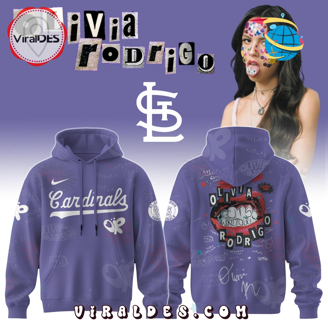 St. Louis Cardinals MLB x Olivia Rodrigo Guts World Tour