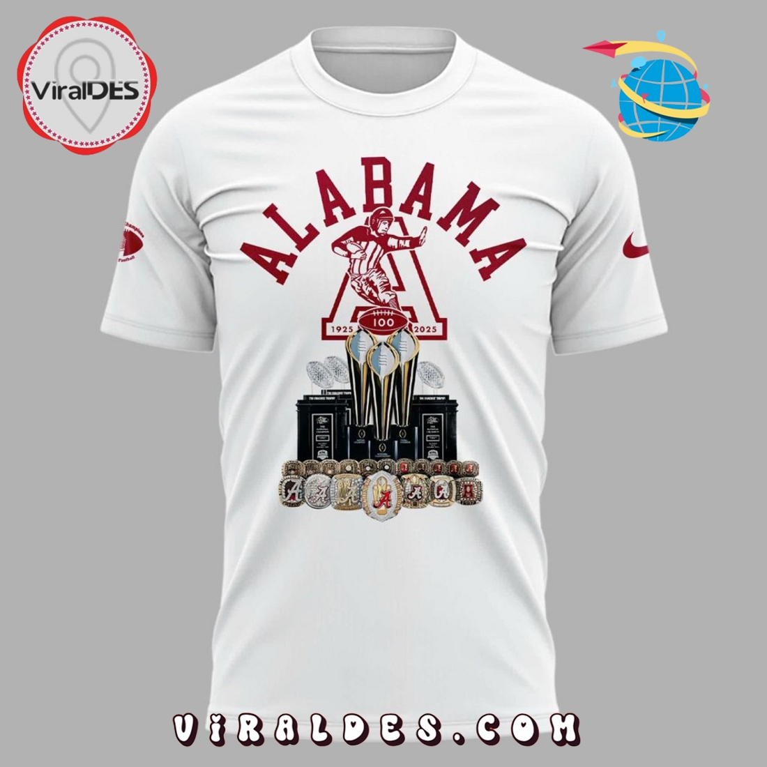 100 Years of Alabama Football Shirt 100 Years of Alabama Football Shirt